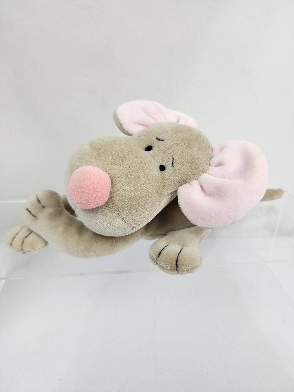 VTG Russ Berrie 8" Velour Blarney Buddies Tan Pink Mouse #4109 Rare